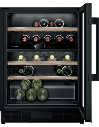 BOSCH KUW21AHG0 Cantinetta Vini da Incasso Sottopiano, Serie 6, 44 Bottiglie, 2 Zone, 59,8 cm