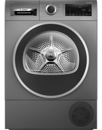 BOSCH WQG245DREU Serie 6, Asciugatrice con pompa di calore, 9 kg, grigio ghisa